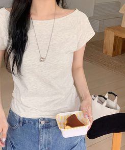 半袖Tシャツ ウィークリーボートネック半袖Tシャツ OATMAEL GRAY
