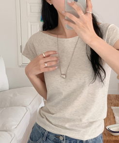 半袖Tシャツ ウィークリーボートネック半袖Tシャツ OATMAEL GRAY