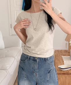 半袖Tシャツ ウィークリーボートネック半袖Tシャツ OATMAEL GRAY