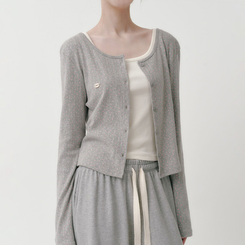 ローズパンチングカーディガン GREY