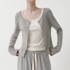 ローズパンチングカーディガン GREY