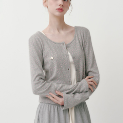 ローズパンチングカーディガン GREY