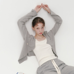 ローズパンチングカーディガン GREY