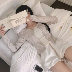 ローズパンチングカーディガン OATMEAL