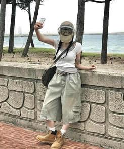 半袖Tシャツ ボタンクロップ半袖Tシャツ(6color) WHITE