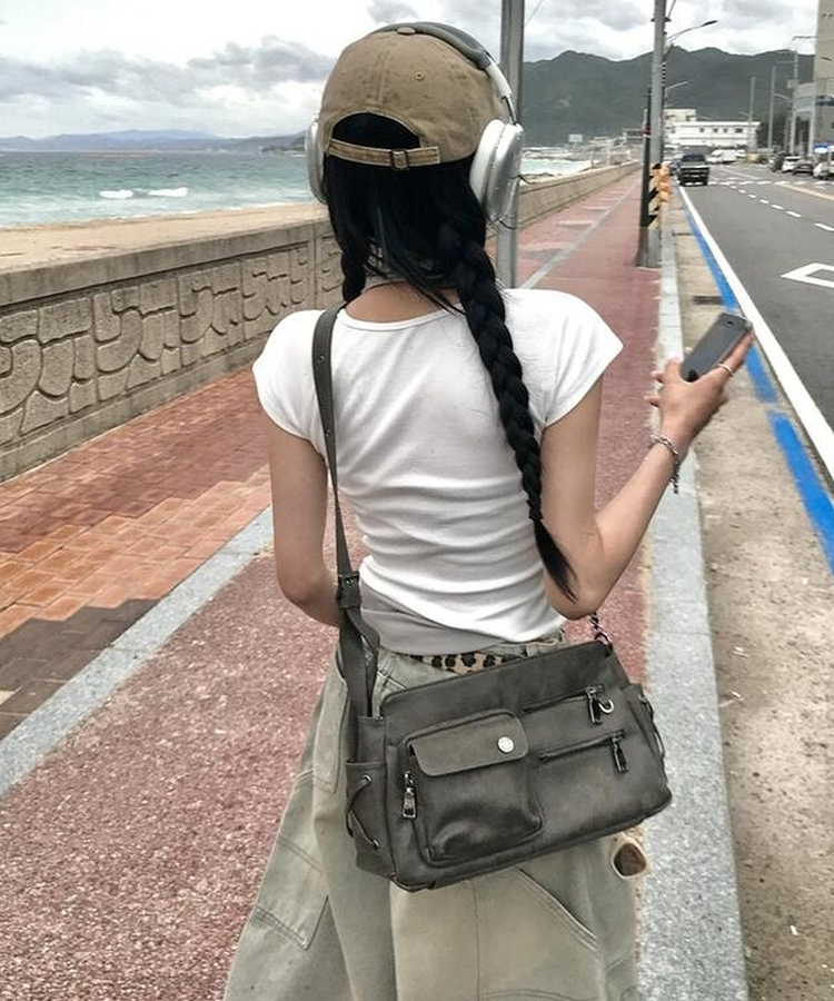 ボタンクロップ半袖Tシャツ(6color) WHITE