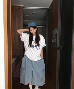 半袖Tシャツ ファニーレタリング半袖Tシャツ WHITE