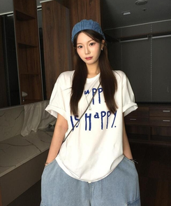 半袖Tシャツ ファニーレタリング半袖Tシャツ WHITE