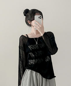 長袖Tシャツ ルーズフィット長袖Tシャツ BLACK