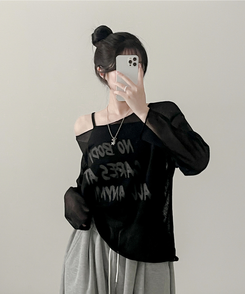長袖Tシャツ ルーズフィット長袖Tシャツ BLACK