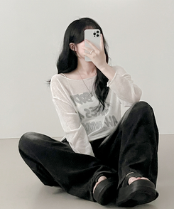 長袖Tシャツ ルーズフィット長袖Tシャツ IVORY