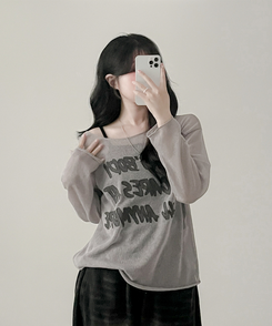 長袖Tシャツ ルーズフィット長袖Tシャツ BEIGE