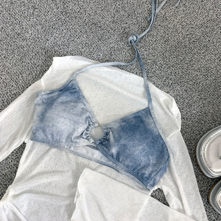 【SET】シースルーカバー長袖Tシャツ シャーリングビキニ