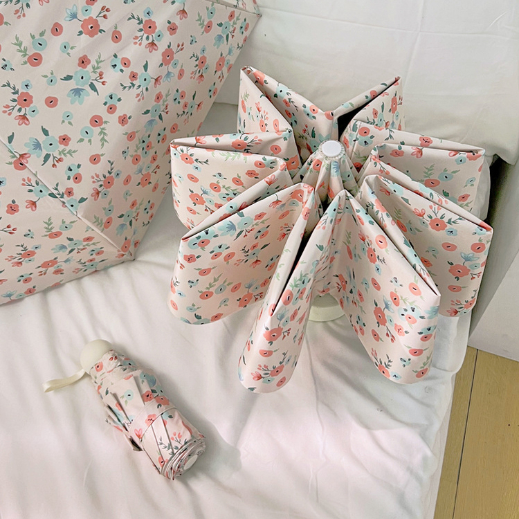 【特価】超軽量フラワー晴雨兼用傘 APRICOT