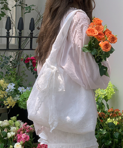 レースポイントビーチショルダーバッグ IVORY