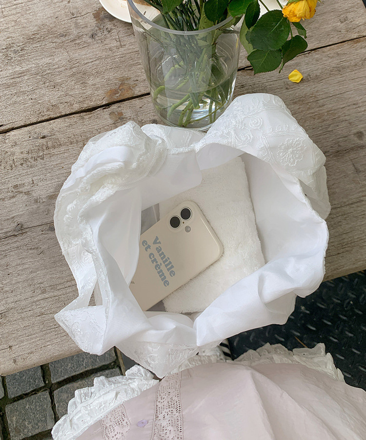 レースポイントビーチショルダーバッグ IVORY