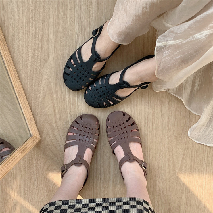 やわらかストラップサンダル BROWN
