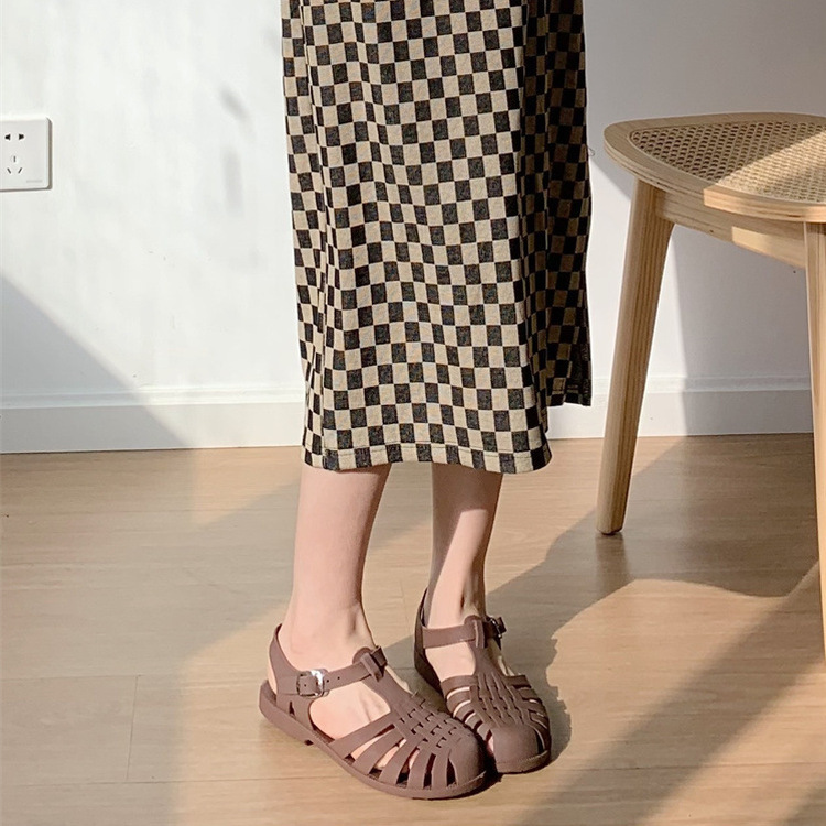 やわらかストラップサンダル BROWN