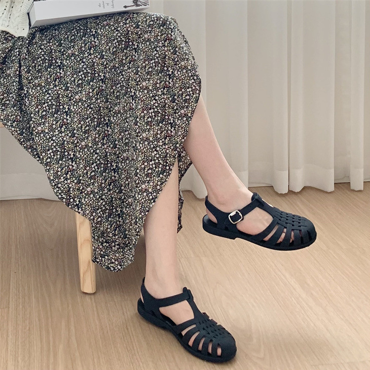やわらかストラップサンダル BLACK