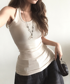 ホルターネックロングキャミソール BEIGE
