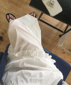 ワイド パラシュートナイロンワイドスカートパンツ IVORY