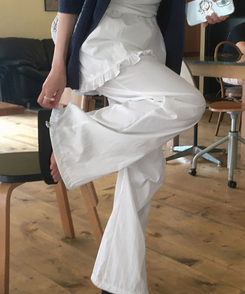 ワイド パラシュートナイロンワイドスカートパンツ IVORY