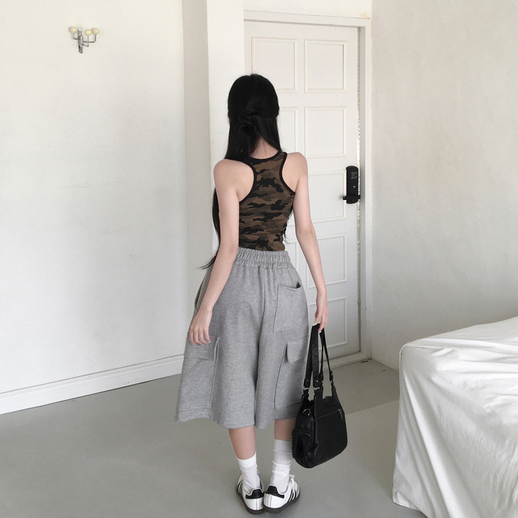 ミリタリークロップスパンキャミソール CAMO