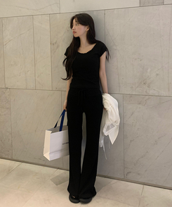 コットンパンツ アイスクーリングパンツ BLACK