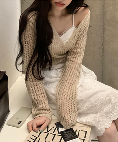 ノースリーブ デューイレーススリーブレス IVORY