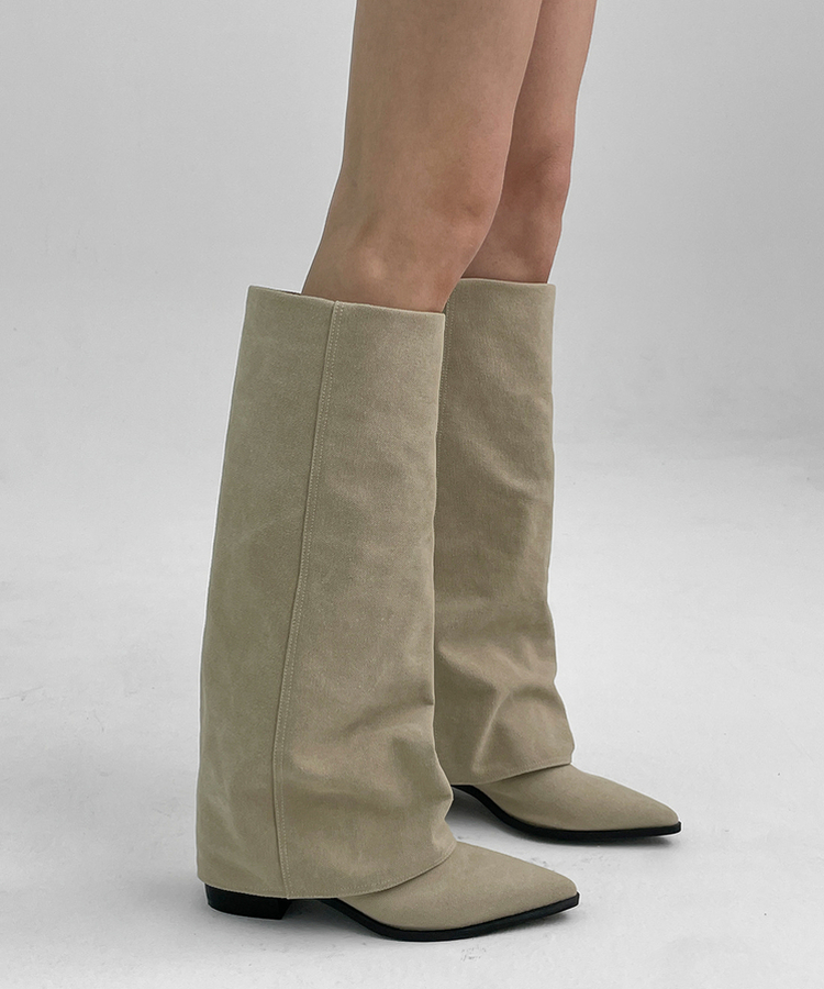 フォールディングブーツ BEIGE