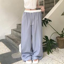 トレーニングパンツ クーリングバイカラーワイドトレーニングパンツ AQUA