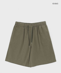 ショートパンツ コットンバンディングハーフパンツ