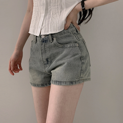 ショートパンツ ウォッシングデニムショートパンツ VINTAGE BLUE