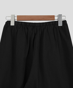 コットンパンツ コットンバンディングワイドパンツ
