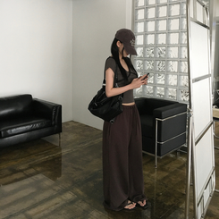 半袖Tシャツ パンチングレース半袖Tシャツ BROWN