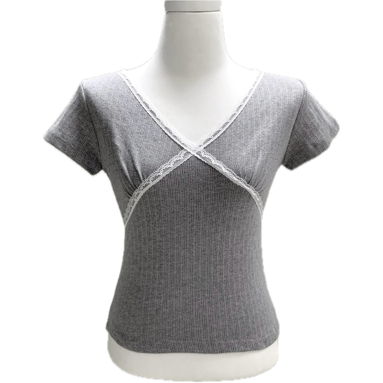 パンチングレース半袖Tシャツ