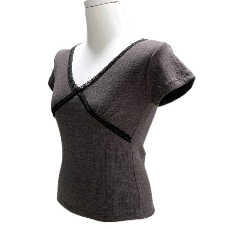 パンチングレース半袖Tシャツ