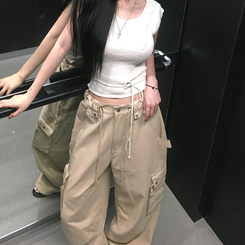 ニット サマーリボンキャップスリーブニット WHITE