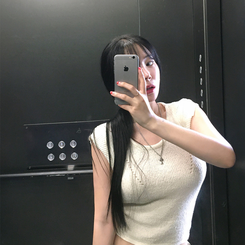 ニット サマーリボンキャップスリーブニット WHITE