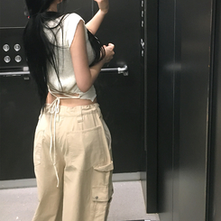 ニット サマーリボンキャップスリーブニット WHITE