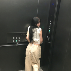 ニット サマーリボンキャップスリーブニット WHITE
