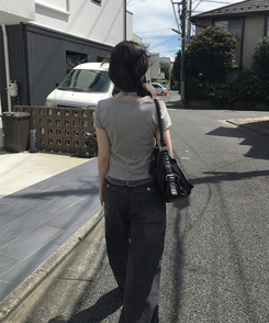 半袖Tシャツ ドットシースルーレイヤード半袖Tシャツ GREY