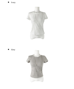 半袖Tシャツ ドットシースルーレイヤード半袖Tシャツ