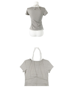 半袖Tシャツ ドットシースルーレイヤード半袖Tシャツ