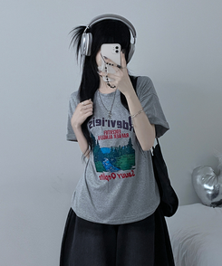 半袖Tシャツ フォレストプリンティング半袖Tシャツ GREY