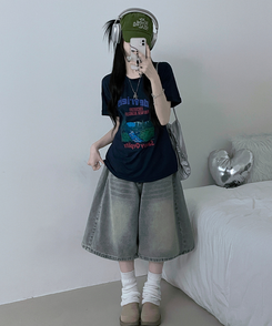 半袖Tシャツ フォレストプリンティング半袖Tシャツ NAVY