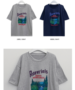 半袖Tシャツ フォレストプリンティング半袖Tシャツ
