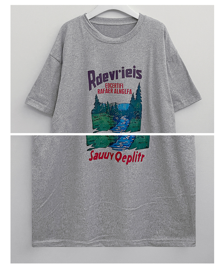 フォレストプリンティング半袖Tシャツ
