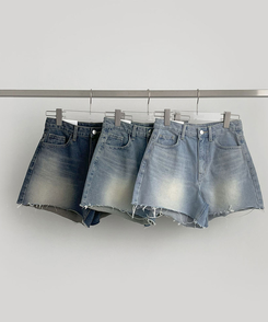 ショートパンツ ウォッシングデイリーデニムショートパンツ