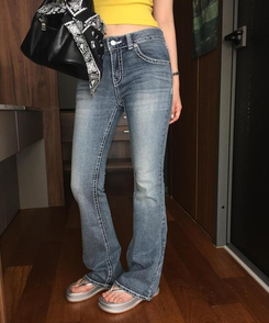 デニム イフデニムブーツカットパンツ LIGHT DENIM